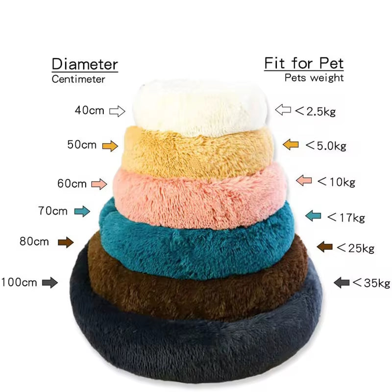 Pet Dog Bed Comfortable Donut Cuddler round Dog Kennel Ultra Soft Washable Dog and Cat Cushion Bed Winter Warm Sofa Hot Sell